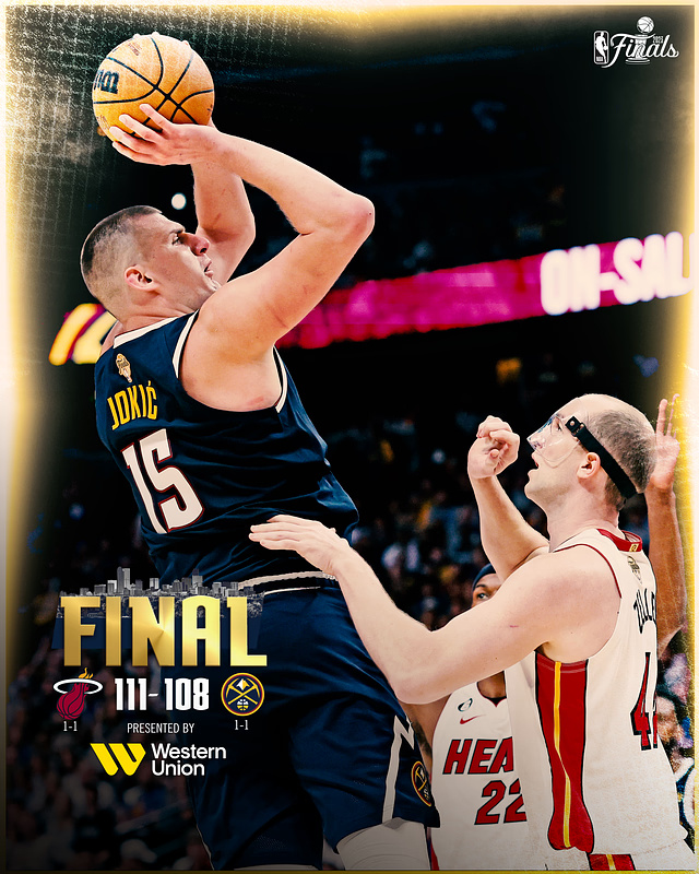 热火逆转掘金总比分11 约基奇41+11难救主